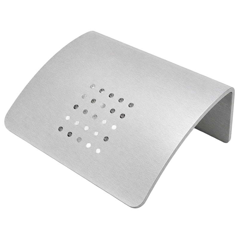 Fussstütze für Dusche | Wandmontage | perforierte Trittfläche | Edelstahl mit Feinstruktur | PROOX 611