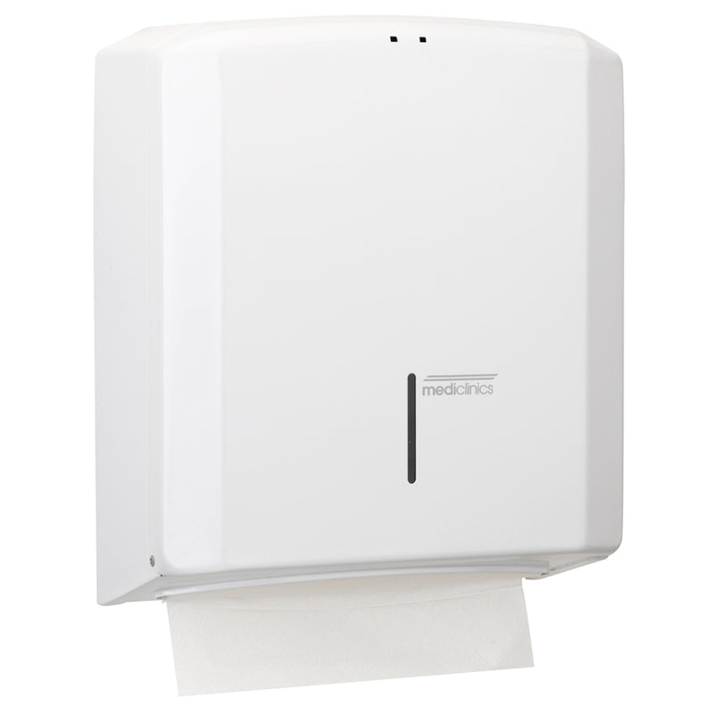 Papierhandtuchspender Edelstahl | 600 Blatt | C / Z Falz | Mediclinics DT2106