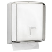 Papierhandtuchspender Edelstahl | 600 Blatt | C / Z Falz | Mediclinics DT2106