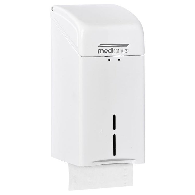 Einzelblatt-Toilettenpapierspender Edelstahl | 400 Blatt | Mediclinics DTH100