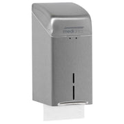 Einzelblatt-Toilettenpapierspender Edelstahl | 400 Blatt | Mediclinics DTH100