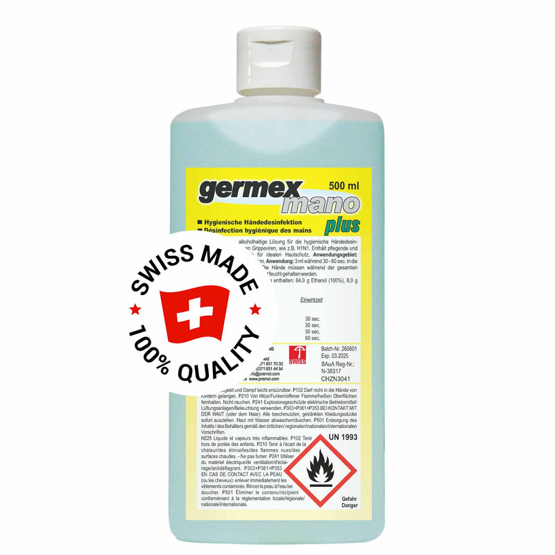 Germex Mano Plus Händedesinfektionsmittel | mit Hautschutz | Pramol