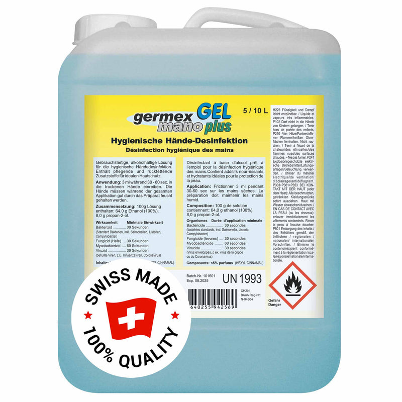 Germex Mano Plus Händedesinfektionsgel | mit Hautschutz | Pramol