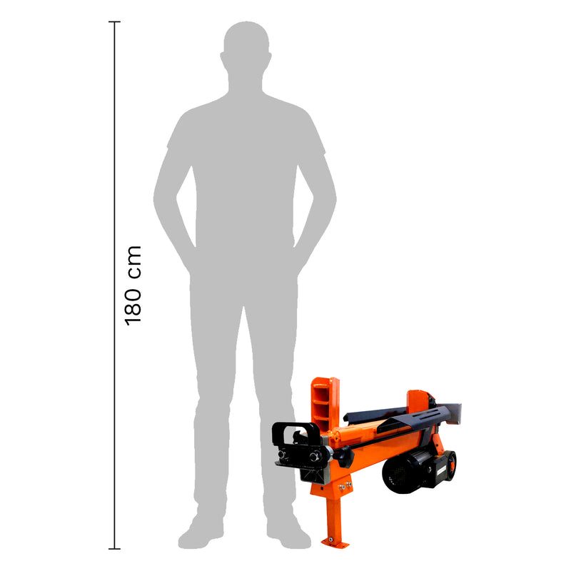 Forest Master FM10D-7-TC Grundgerät ohne Safetybench, Grössenvergleich mit einer 1,80 m grossen Person