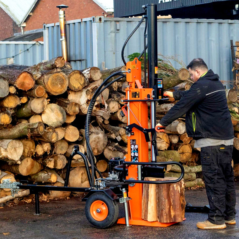 Benzin-Holzspalter 22 Tonnen | 1,1 m Stammlänge | 2-Gang | integrierter Stammheber | Trailer-Variante | Forest Master FM22VPT