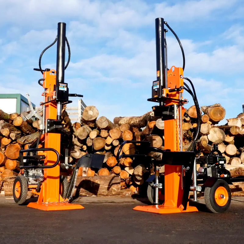 Benzin-Holzspalter 22 Tonnen | 1,1 m Stammlänge | 2-Gang | integrierter Stammheber | Trailer-Variante | Forest Master FM22VPT