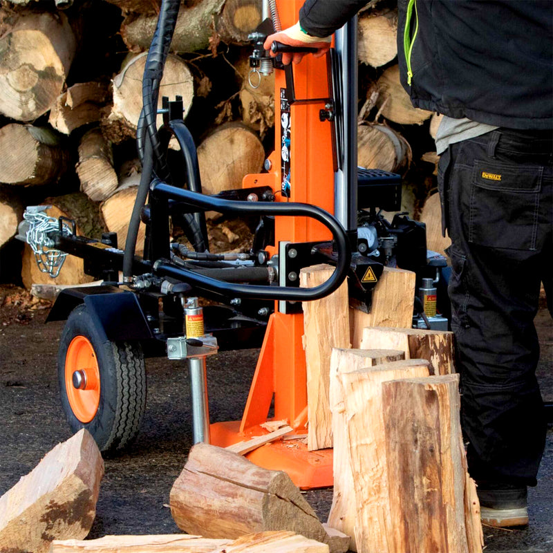 Benzin-Holzspalter 22 Tonnen | 1,1 m Stammlänge | 2-Gang | integrierter Stammheber | Trailer-Variante | Forest Master FM22VPT