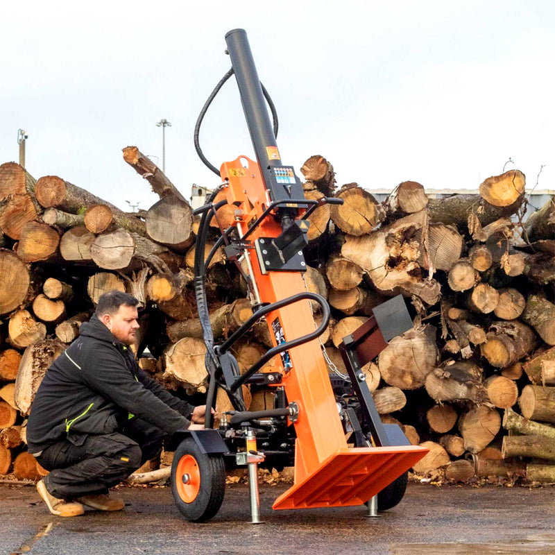 Benzin-Holzspalter 22 Tonnen | 1,1 m Stammlänge | 2-Gang | integrierter Stammheber | Trailer-Variante | Forest Master FM22VPT