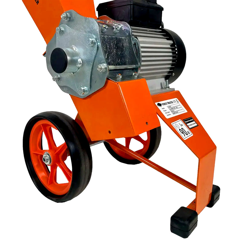 Gartenhäcksler Elektro 4 PS mit Mulchfunktion | bis 50 mm Aststärke | 3-in-1 Häcksler Mulcher | Direktantrieb | Forest Master FM4DDE-MUL