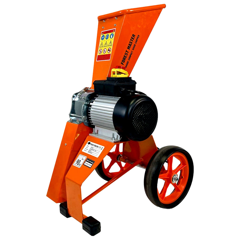 Gartenhäcksler Elektro 4 PS mit Mulchfunktion | bis 50 mm Aststärke | 3-in-1 Häcksler Mulcher | Direktantrieb | Forest Master FM4DDE-MUL