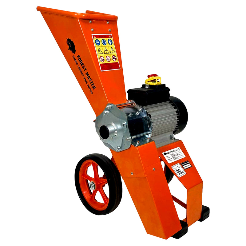 Gartenhäcksler Elektro 4 PS mit Mulchfunktion | bis 50 mm Aststärke | 3-in-1 Häcksler Mulcher | Direktantrieb | Forest Master FM4DDE-MUL