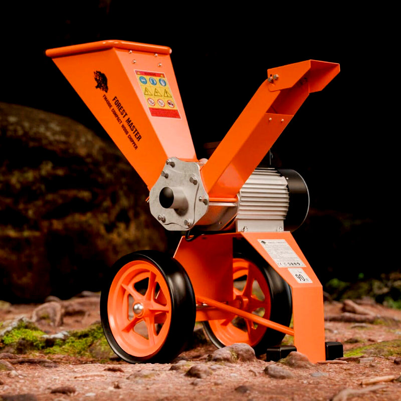 Holzhäcksler Elektro 4 PS | bis 50 mm Aststärke | Direktantrieb | drehbarer Einfülltrichter | Forest Master FM4DDE