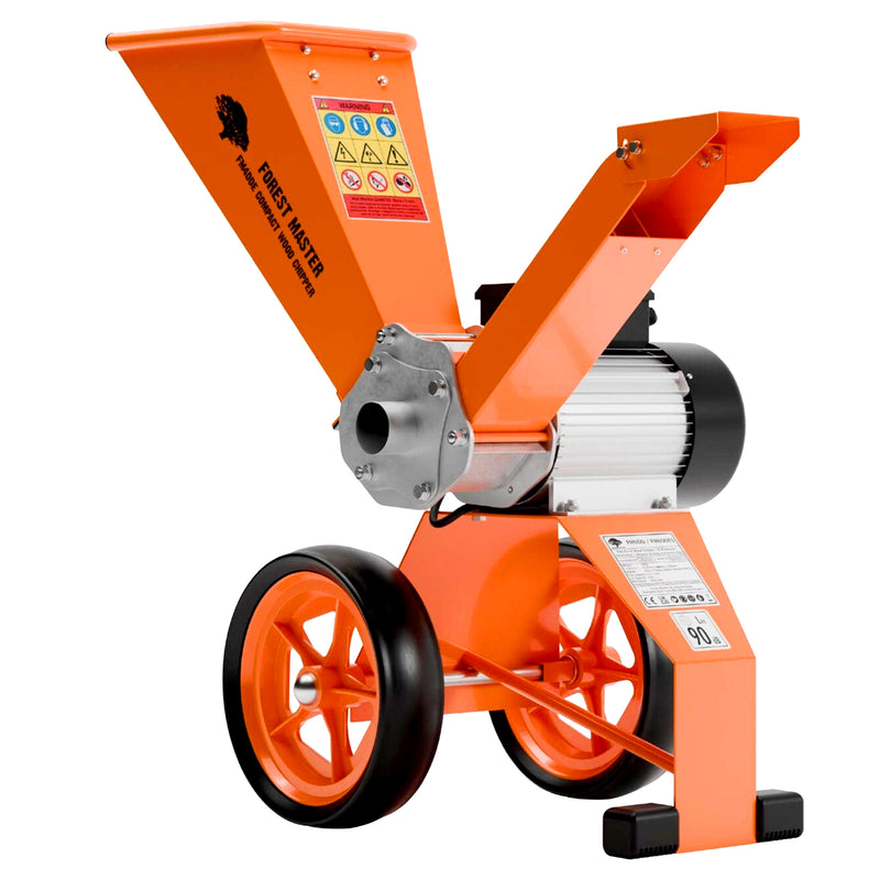 Holzhäcksler Elektro 4 PS | bis 50 mm Aststärke | Direktantrieb | drehbarer Einfülltrichter | Forest Master FM4DDE