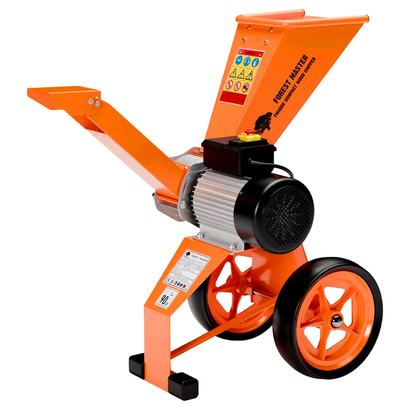 Holzhäcksler Elektro 4 PS | bis 50 mm Aststärke | Direktantrieb | drehbarer Einfülltrichter | Forest Master FM4DDE