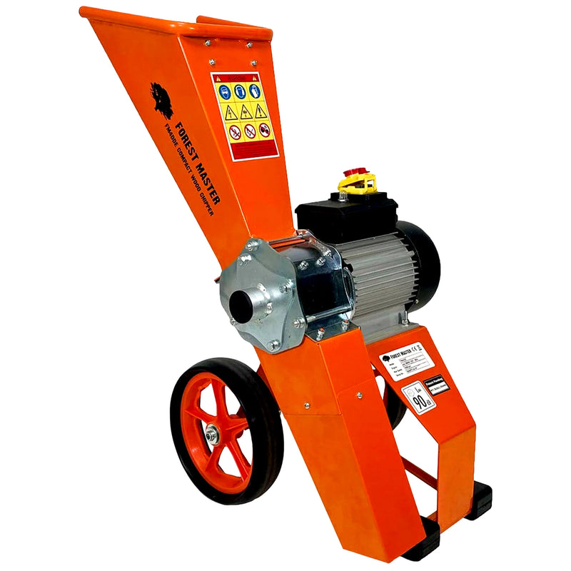 Elektro-Holzhäcksler | 4 PS | 2800 W | Äste bis 50 mm | Elektrostarter | Mulch-Kit | Forest Master FM4DDE