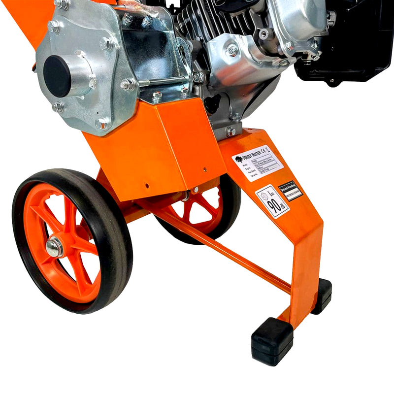 Gartenhäcksler Benzin 6 PS mit Mulchfunktion | bis 50 mm Aststärke | Direktantrieb | verstellbarer Einfülltrichter | Hand- oder Elektrostarter | Forest Master FM6DD(ES)-MUL