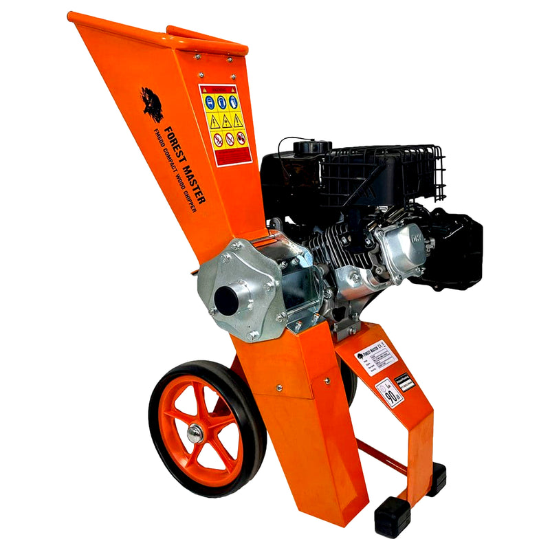 Gartenhäcksler Benzin 6 PS mit Mulchfunktion | bis 50 mm Aststärke | Direktantrieb | verstellbarer Einfülltrichter | Hand- oder Elektrostarter | Forest Master FM6DD(ES)-MUL