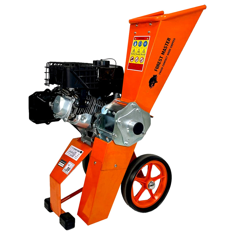 Gartenhäcksler Benzin 6 PS mit Mulchfunktion | bis 50 mm Aststärke | Direktantrieb | verstellbarer Einfülltrichter | Hand- oder Elektrostarter | Forest Master FM6DD(ES)-MUL