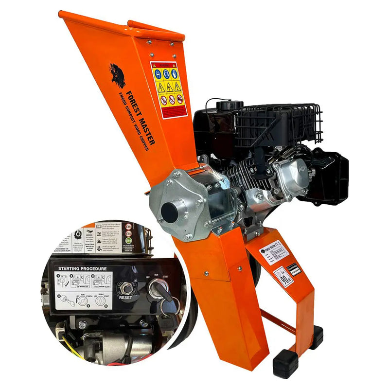 Forest Master FM6DDES-MUL Benzin-Gartenmulcher mit Detail des Elektrostarters