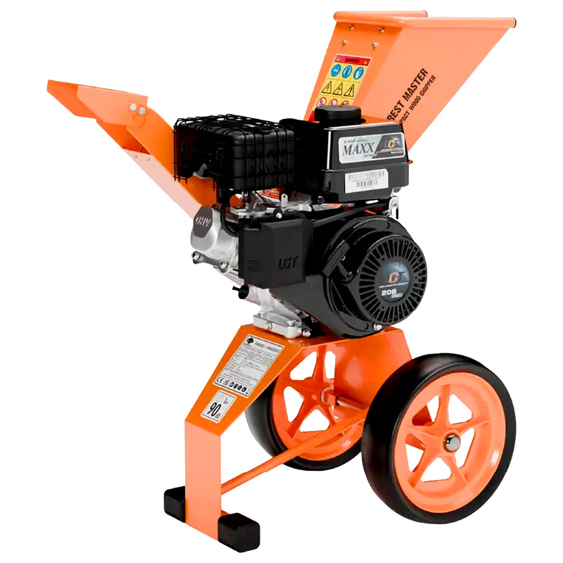 Holzhäcksler Benzin 6 PS | bis 50 mm Aststärke | Direktantrieb | drehbarer Einfülltrichter | Hand- oder Elektrostarter | Forest Master FM6DD/ES