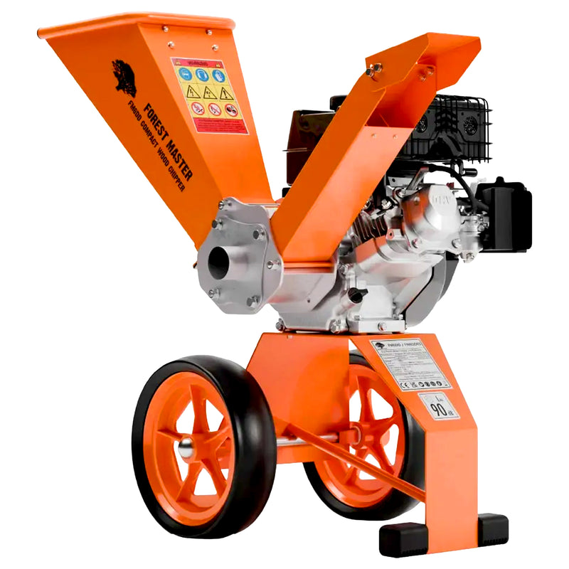 Holzhäcksler Benzin 6 PS | bis 50 mm Aststärke | Direktantrieb | drehbarer Einfülltrichter | Hand- oder Elektrostarter | Forest Master FM6DD/ES
