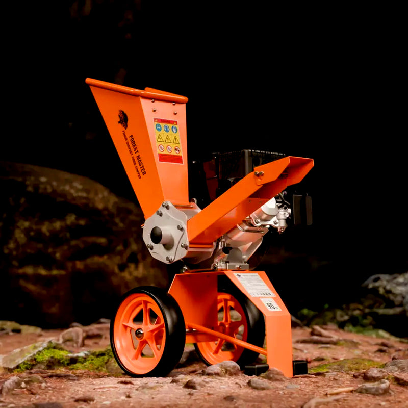 Holzhäcksler Benzin 6 PS | bis 50 mm Aststärke | Direktantrieb | drehbarer Einfülltrichter | Hand- oder Elektrostarter | Forest Master FM6DD/ES