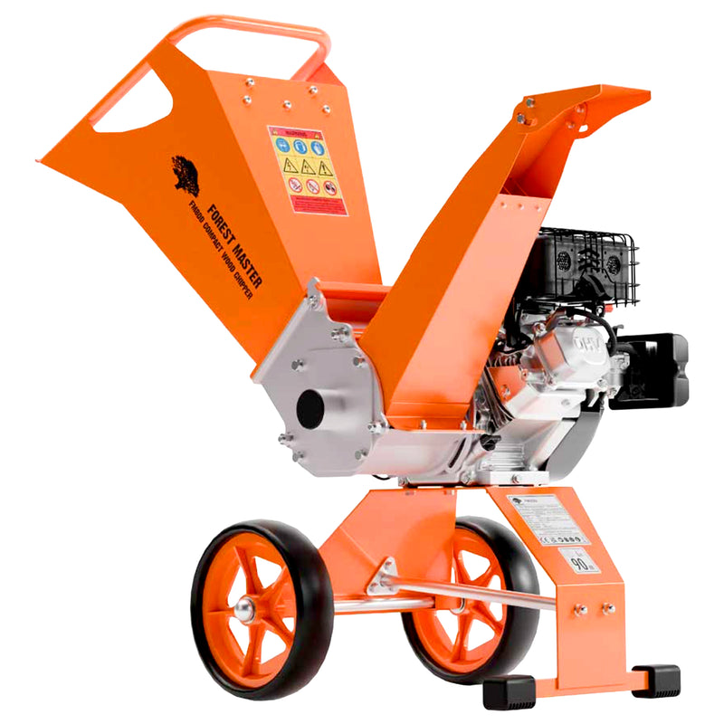 Holzhäcksler Benzin 8 PS | Mulchfunktion | bis 70 mm Aststärke | Direktantrieb | drehbarer Einfülltrichter | Forest Master FM8DD