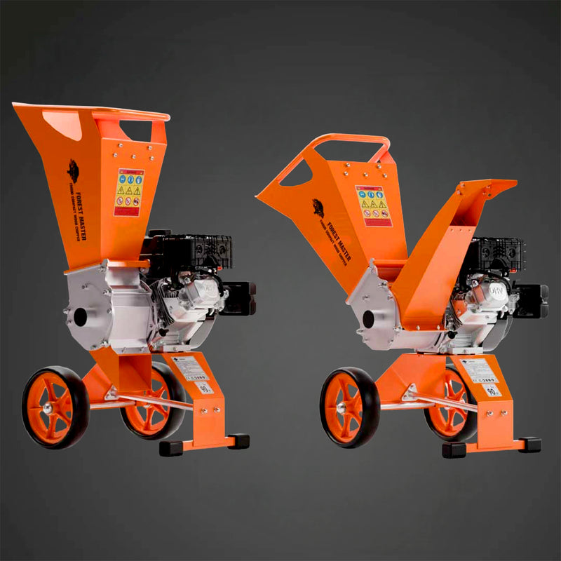 Holzhäcksler Benzin 8 PS | Mulchfunktion | bis 70 mm Aststärke | Direktantrieb | drehbarer Einfülltrichter | Forest Master FM8DD