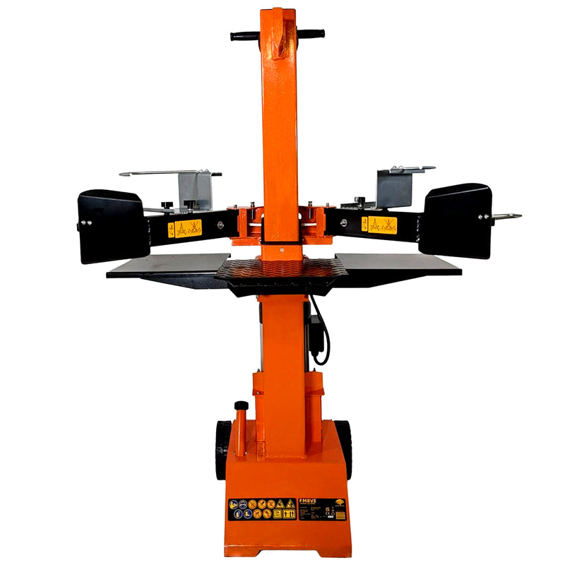 Elektro-Holzspalter vertikal 8 Tonnen | 3000 W | 550 mm | 2-Hand-Bedienung | Forest Master FM8VE