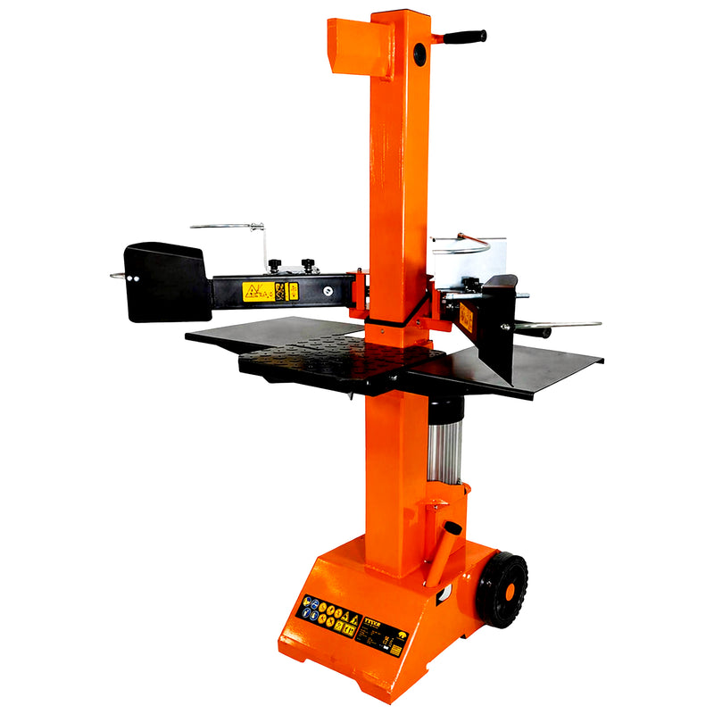 Elektro-Holzspalter vertikal 8 Tonnen | 3000 W | 550 mm | 2-Hand-Bedienung | Forest Master FM8VE