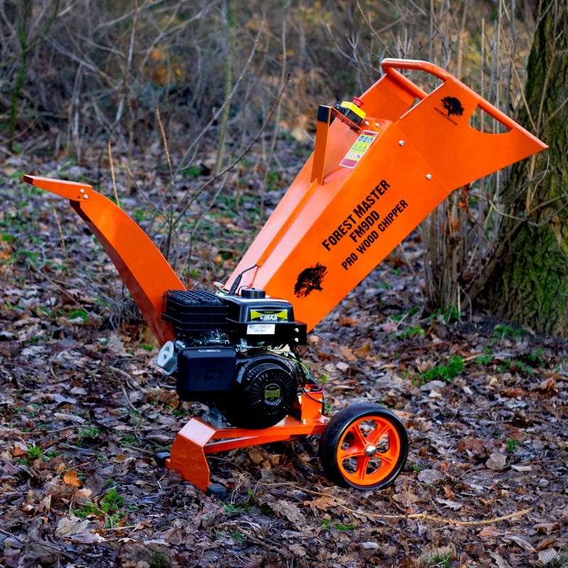 Holzhäcksler Benzin 9 PS | Mulchfunktion | Elektrostart | max. 75 mm Aststärke | Direktantrieb | drehbare Häckseltrommel | Forest Master FM9DDES