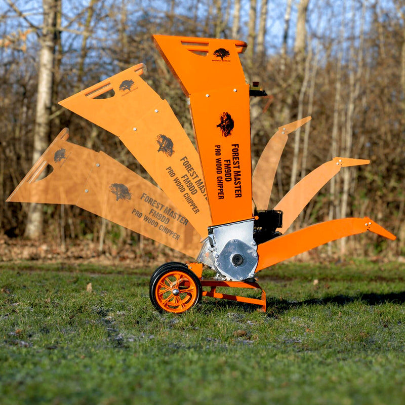 Holzhäcksler Benzin 9 PS | Mulchfunktion | Elektrostart | max. 75 mm Aststärke | Direktantrieb | drehbare Häckseltrommel | Forest Master FM9DDES