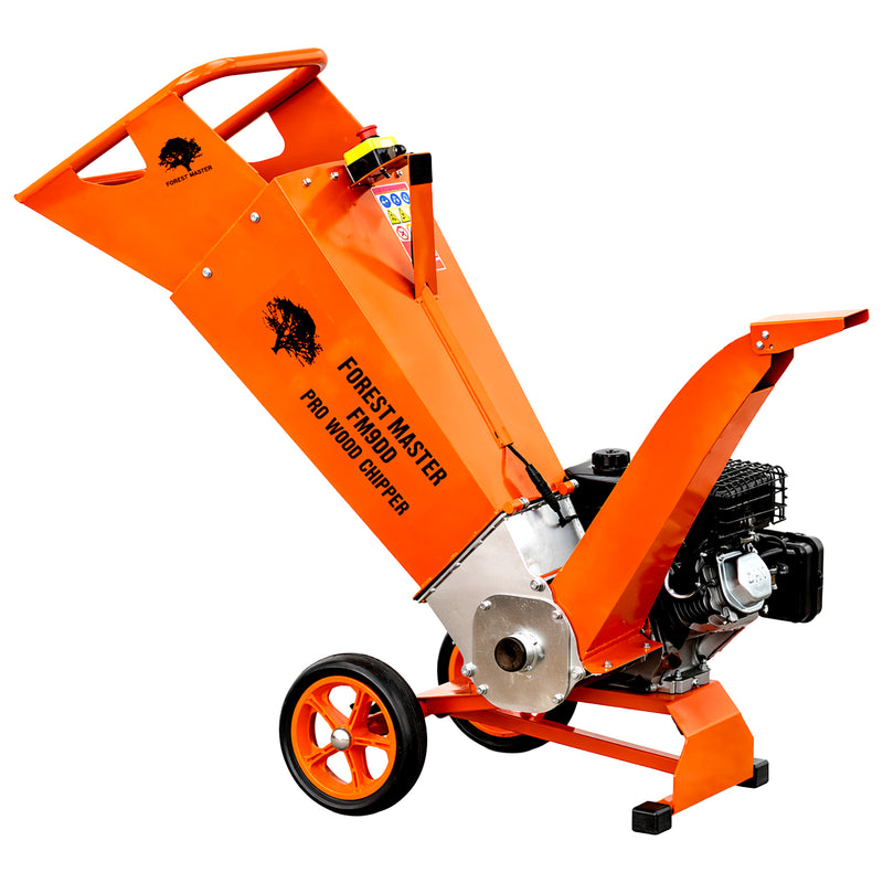 Holzhäcksler Benzin 9 PS | Mulchfunktion | Elektrostart | max. 75 mm Aststärke | Direktantrieb | drehbare Häckseltrommel | Forest Master FM9DDES