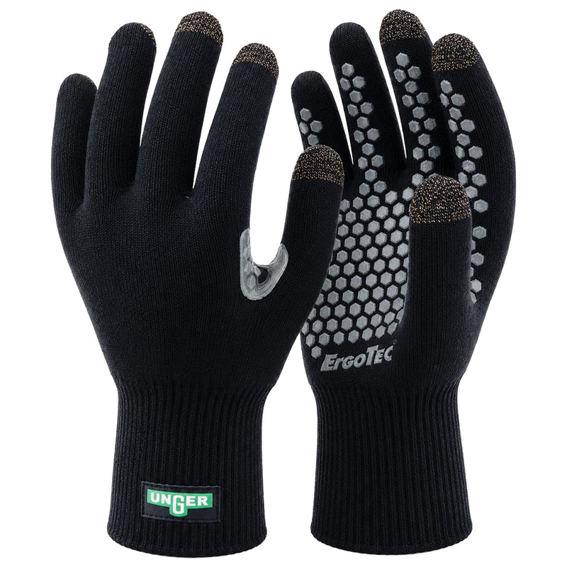 Unger ErgoTec Glasreinigungshandschuhe | | Grösse XL | wasserdicht & atmungsaktiv | mit Touchscreen-Funktion | GLON4