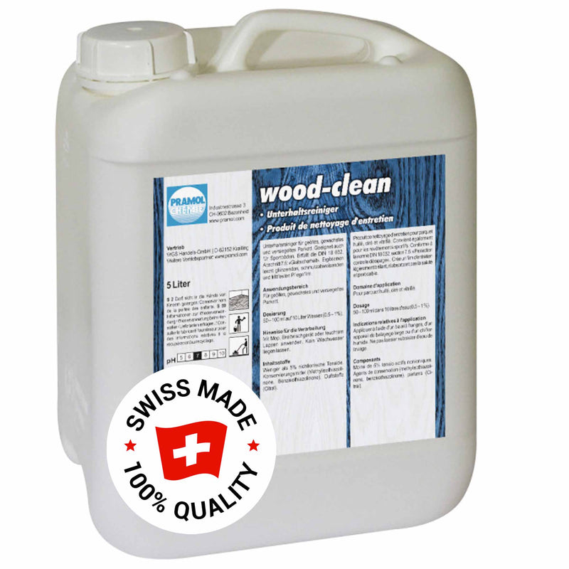 Wood-Clean Parkett Unterhaltsreiniger | auch Sportböden | Pramol