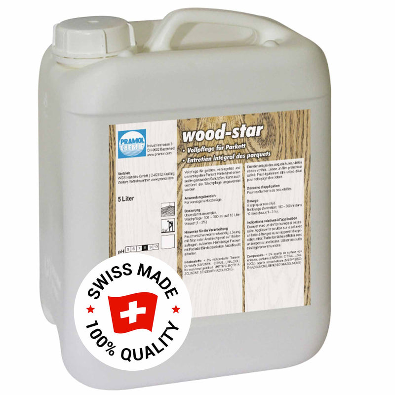 Wood-Star Parkettpflege | Wischpflege für Holz | Pramol