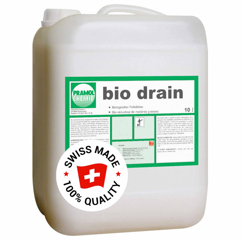 BIO DRAIN Abflussreiniger | Siphonreiniger | mikrobiologischer Fettabscheider | Pramol