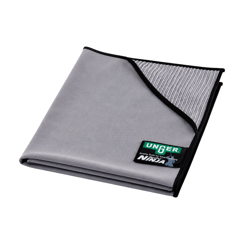 Unger Ninja MicroWipe Mikrofasertuch | 40 × 40 cm / 55 × 55 cm | Premium Glasreinigungstuch | MN40H / MN55H
