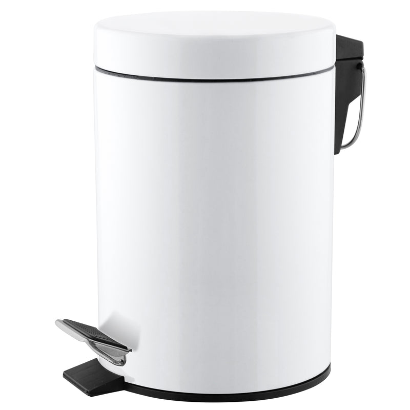 Abfalleimer Edelstahl Rund | mit Pedal & Deckel | 5 Liter | Mediclinics PP1305