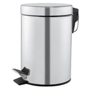 Abfalleimer Edelstahl Rund | mit Pedal & Deckel | 5 Liter | Mediclinics PP1305