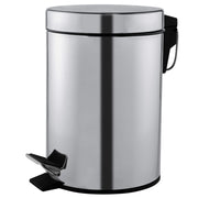 Abfalleimer Edelstahl Rund | mit Pedal & Deckel | 5 Liter | Mediclinics PP1305
