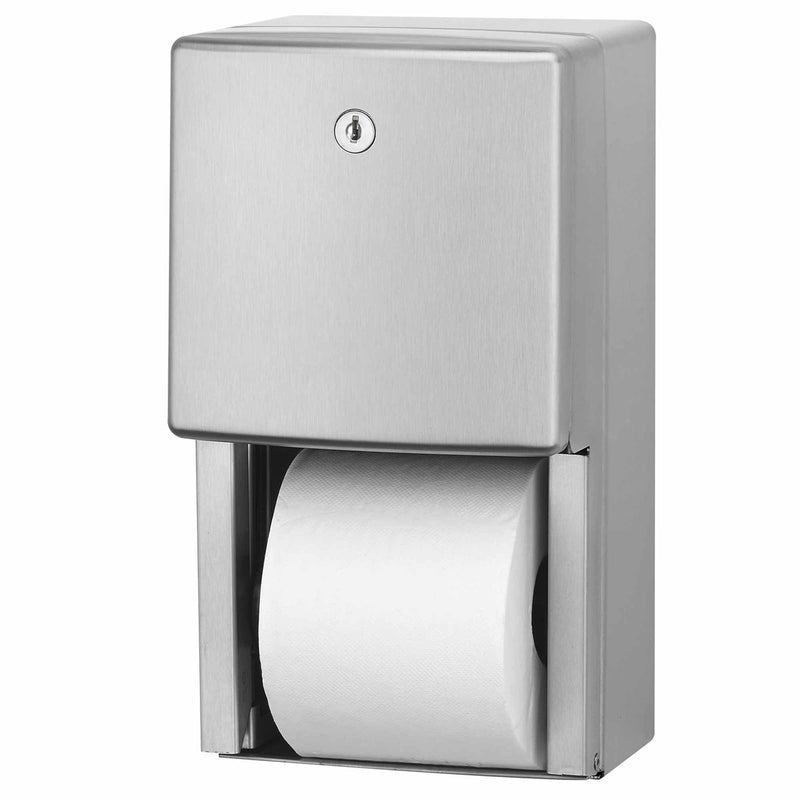 Doppelrollen-Toilettenpapierspender Edelstahl | 2 Standardrollen | Mediclinics PR0700CS