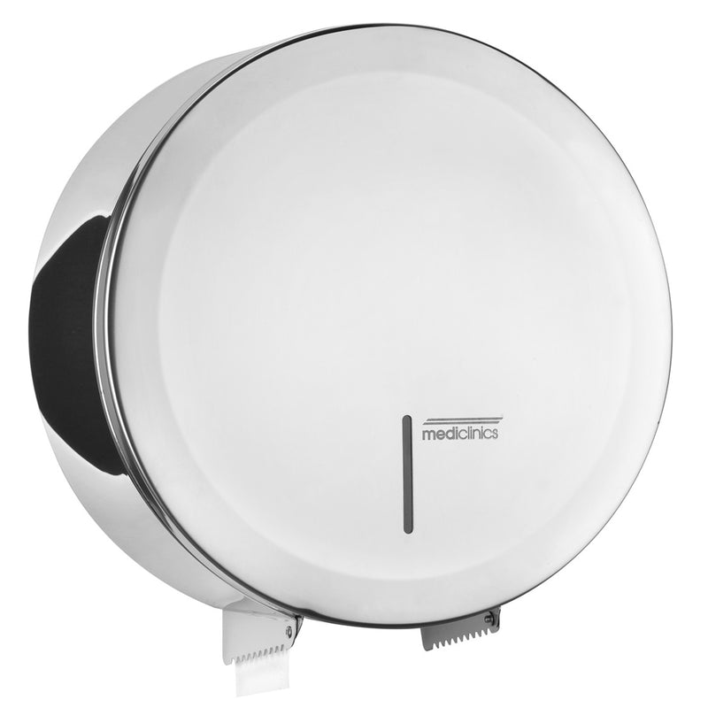 Toilettenpapierspender Edelstahl | bis 300 m Rollen | Ø 230 mm | Mediclinics PR2783