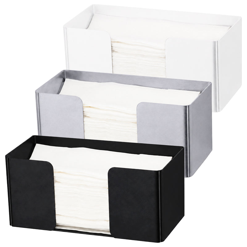 Papierhandtuchspender offen | Edelstahl mit Feinstruktur | 250 Blatt | PROOX 105-S