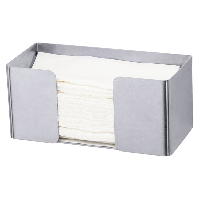 Papierhandtuchspender offen | Edelstahl mit Feinstruktur | 250 Blatt | PROOX 105-S