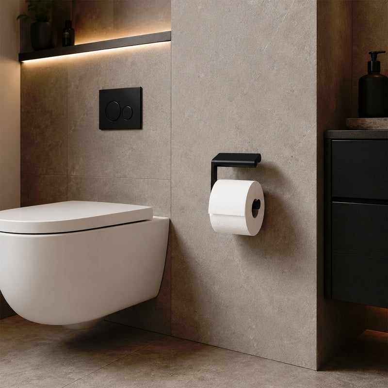 WC-Rollenhalter Einfach | langer Montagekörper | Edelstahl mit Feinstruktur | PROOX 384