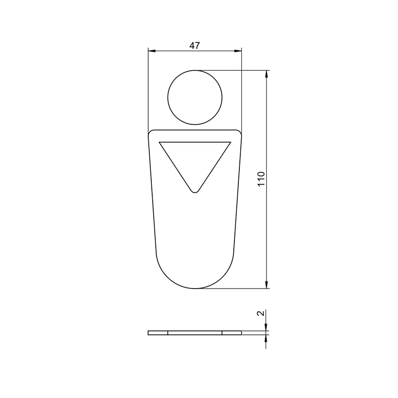 Piktogramme für WC & Sanitärbereiche | Türschild | zum Aufkleben | Edelstahl mit Feinstruktur | PROOX 810-813