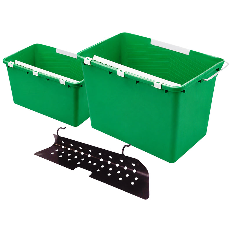 Unger Eimer & Abtropfsieb | 12 L / 28 L | Zubehör für klassische Glasreinigung | QB12B / QB220 / QB060