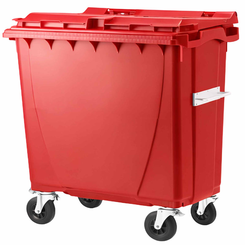 Kunststoffcontainer 770 Liter | bis 308 kg | UV-beständig | Vollgummireifen | mit 2 Bremsen | VERWO