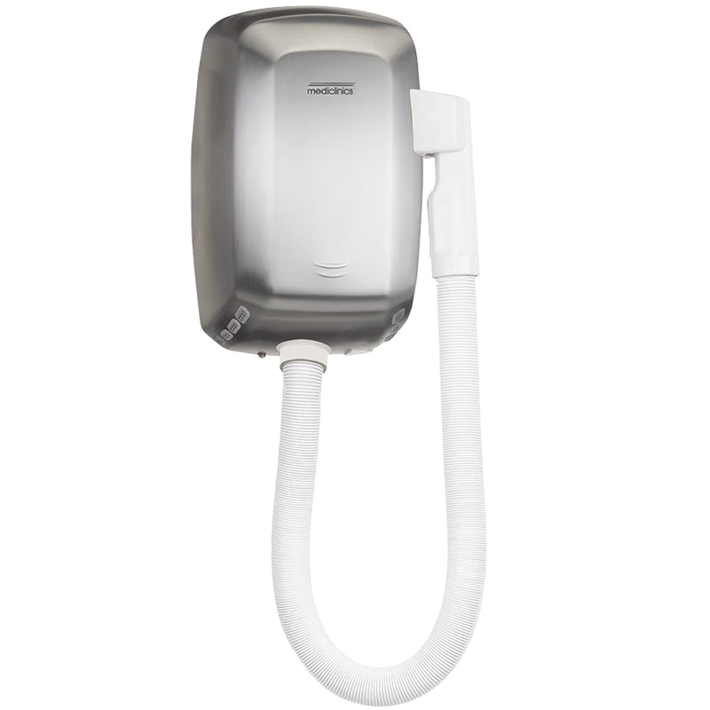 Haartrockner Automatisch | Edelstahl | mit HEPA-Filter | flexibler Schlauch | vandalismussicher | Mediclinics SC0009